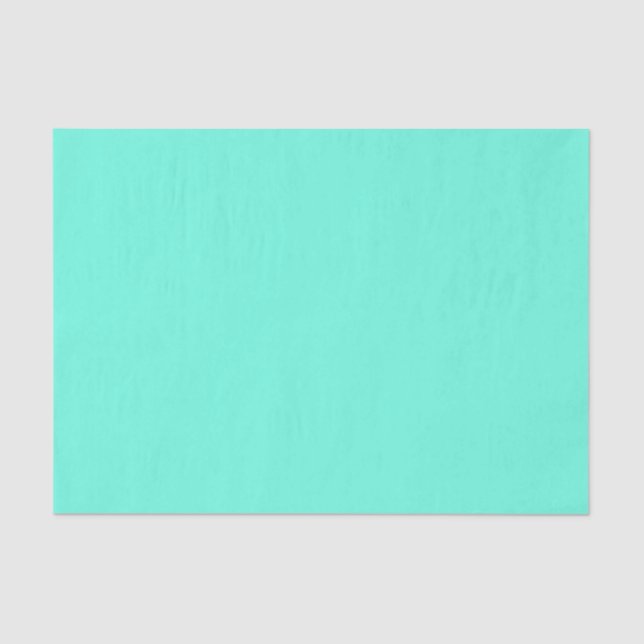 Papier Mousseline Aquamarine bleu vert Turquoise couleur solide (Recto)