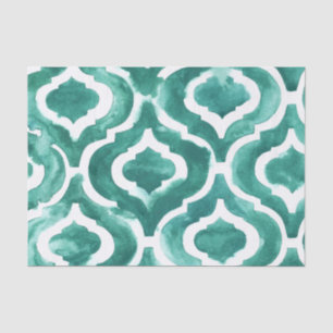 Papier Mousseline Aquamarine Motif IV