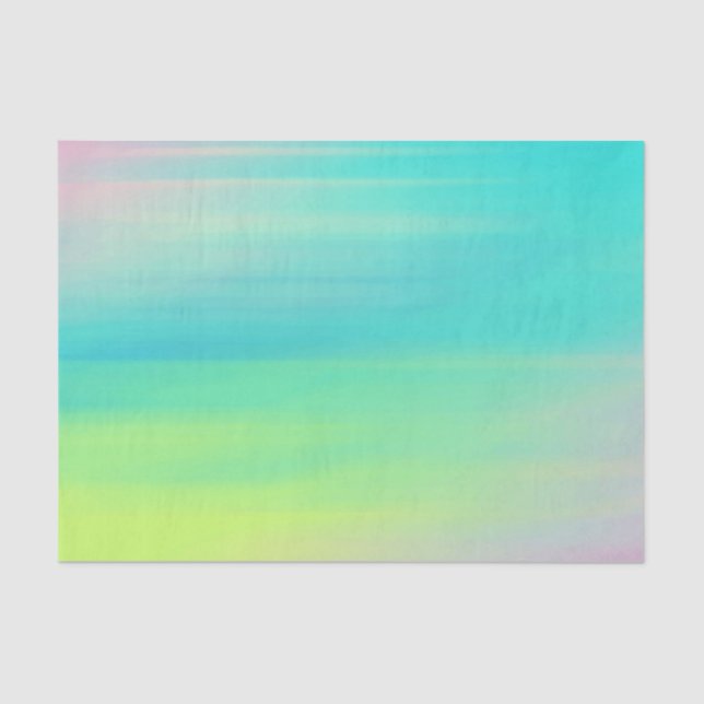 Papier Mousseline Aquarelle Abstraite turquoise (Recto)