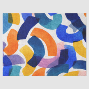 Papier Mousseline Aquarelle Abstraite Vibrante   Artistique Moderne