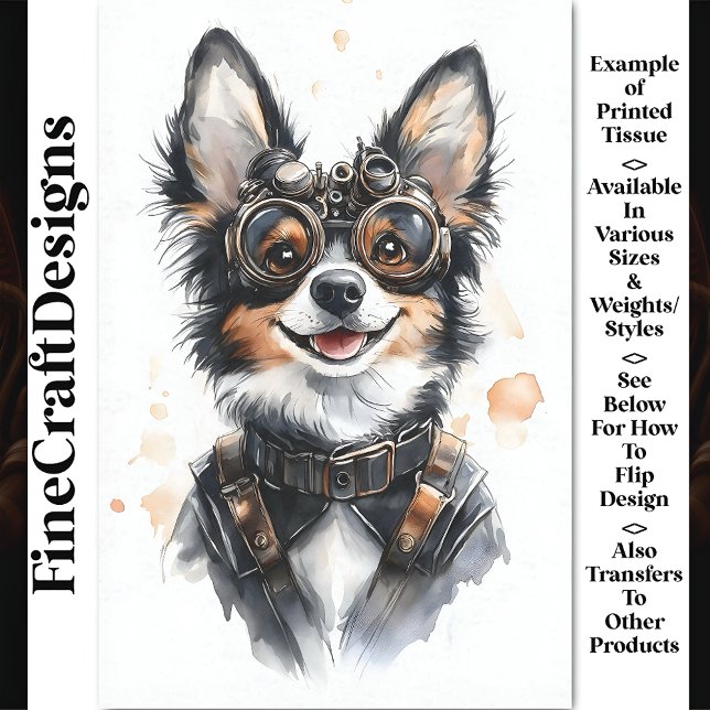 Papier Mousseline Aquarelle Alsacien Chien Chien Chien Chien, Découp (Créateur téléchargé)