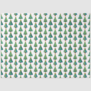 Papier Mousseline Aquarelle Arbre de Noël Motif, Noël