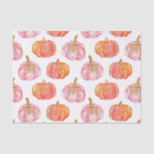 Papier Mousseline Aquarelle Automne Citrouille Motif Automne Découpa