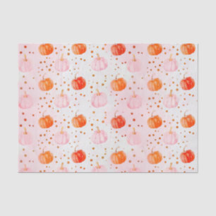 Papier Mousseline Aquarelle Automne Citrouille Motif Automne Découpa