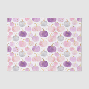 Papier Mousseline Aquarelle Automne Citrouille Motif Automne Découpa