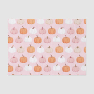 Papier Mousseline Aquarelle Automne Citrouille Motif Automne Découpa