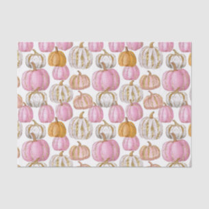 Papier Mousseline Aquarelle Automne Citrouille Motif Automne Découpa