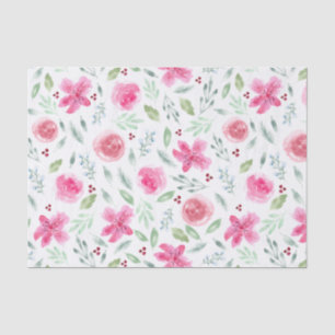 Papier Mousseline Aquarelle Azaleas et Roses