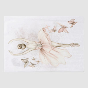 Papier Mousseline Aquarelle Ballerina Butterfly