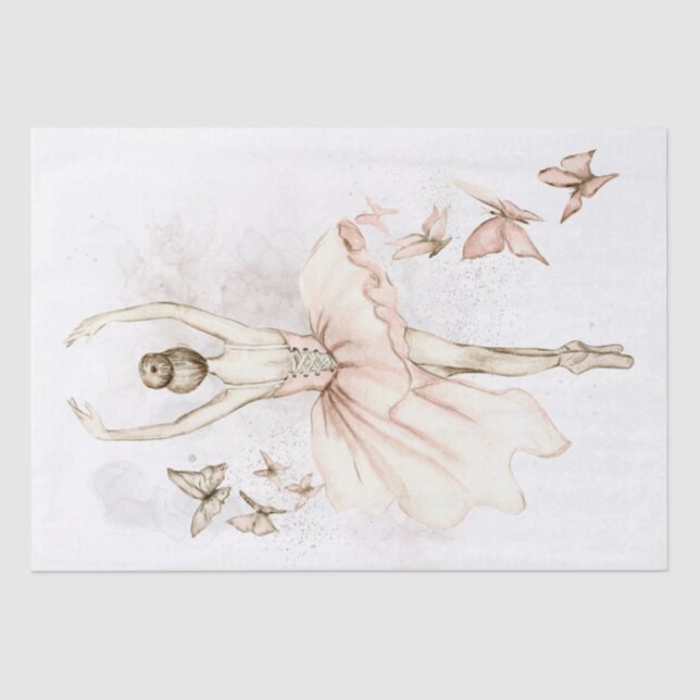 Papier Mousseline Aquarelle Ballerina Butterfly (Recto)