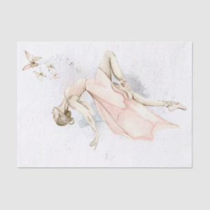 Papier Mousseline Aquarelle Ballerina Butterfly