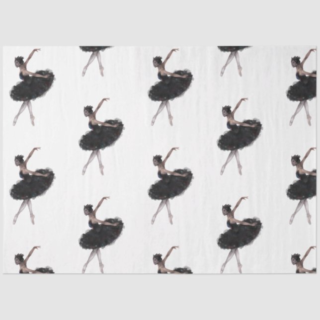 Papier Mousseline Aquarelle Ballerina Series Design 24 Tissu Papier (Recto)
