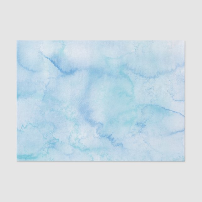 Papier Mousseline Aquarelle bleu clair (Recto)