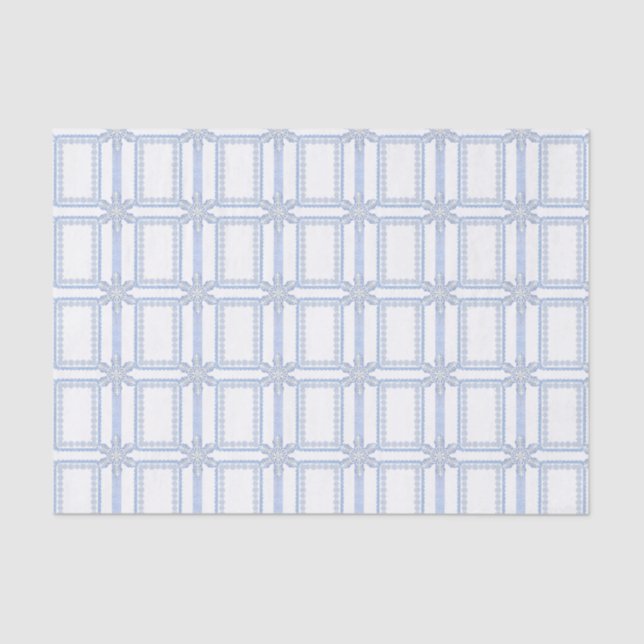 Papier Mousseline Aquarelle Blue Designer Snowflon (Recto)
