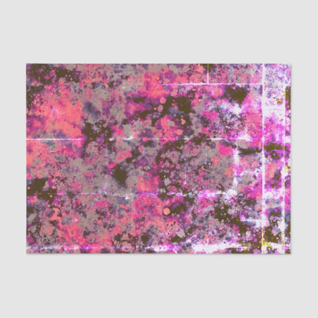 Papier Mousseline Aquarelle brique noir rose Paint Splash Abstrait (Recto)