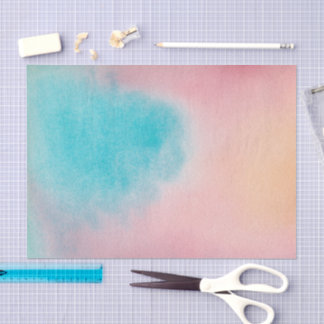 Papier Mousseline Aquarelle Ciel Art Artiste Peinture Imprimée sur