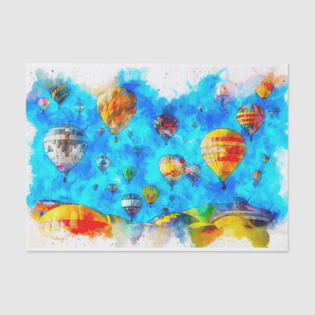 Papier Mousseline Aquarelle de ballon à air chaud (Recto)