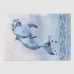 Papier Mousseline Aquarelle de dauphin