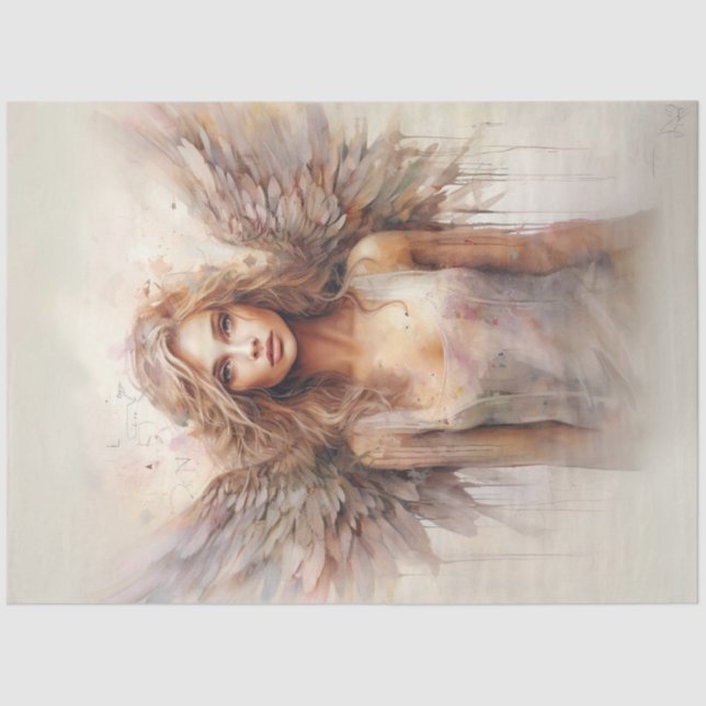 Papier Mousseline Aquarelle de découpage Ailes de style Whimsical An (Recto)