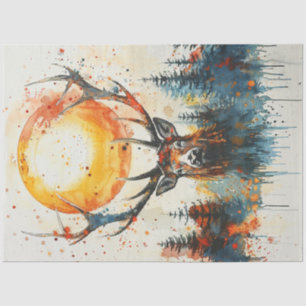 Papier Mousseline Aquarelle de découpage Bright Orange Sun