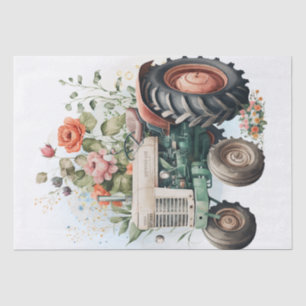 Papier Mousseline Aquarelle de ferme de tracteur