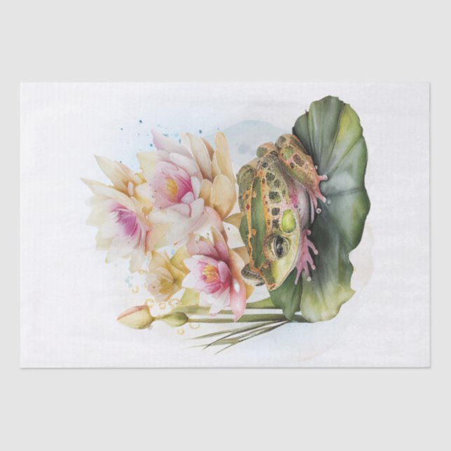 Papier Mousseline Aquarelle de grenouille (Recto)