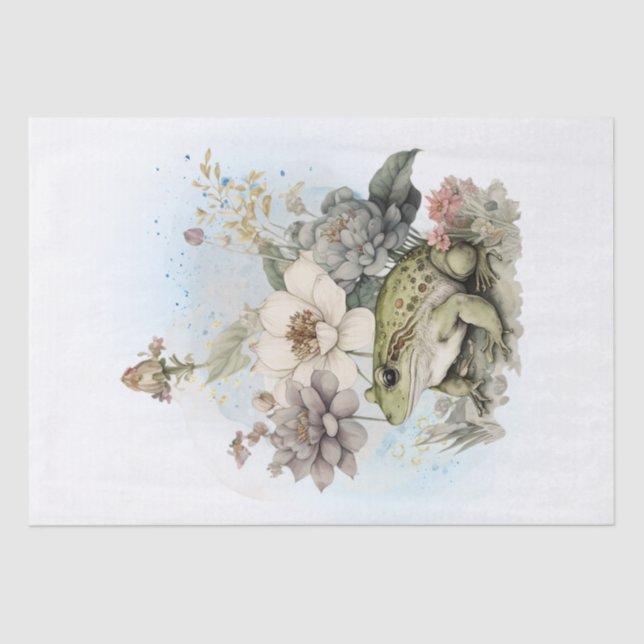 Papier Mousseline Aquarelle de grenouille (Recto)