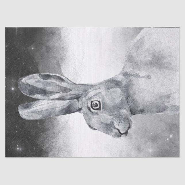 Papier Mousseline Aquarelle de lièvre (Recto)