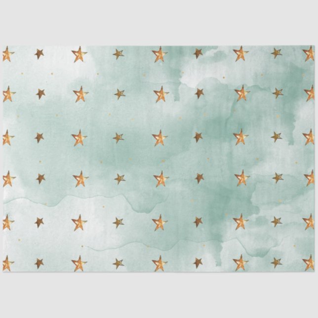 Papier Mousseline Aquarelle de Noël GoldI Design 16 (Recto)