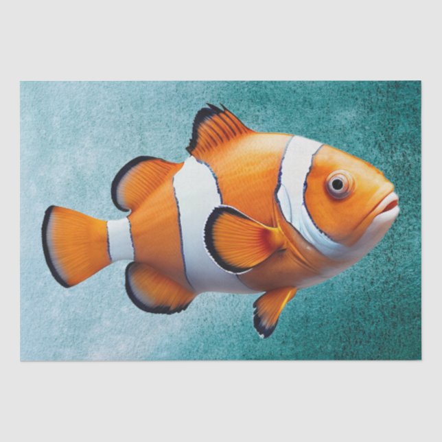 Papier Mousseline Aquarelle de poisson clown (Recto)
