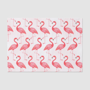 Papier Mousseline Aquarelle d'été Flamingo rose brillant