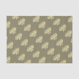Papier Mousseline Aquarelle feuille chêne