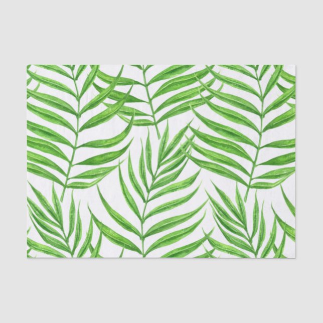 Papier Mousseline Aquarelle feuille de palme (Recto)