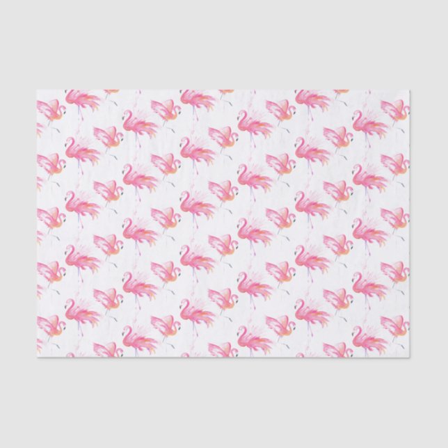 Papier Mousseline Aquarelle Flamingo rose clair (Recto)