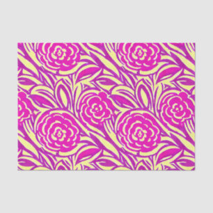 Papier Mousseline Aquarelle florale de Boho brillant