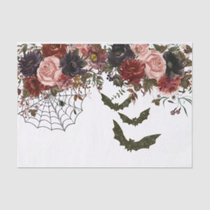 Papier Mousseline Aquarelle florale d'Halloween