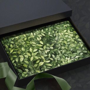 Papier Mousseline Aquarelle Forrest Greens Baby shower neutre