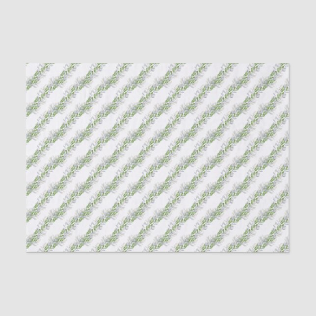 Papier Mousseline Aquarelle Garland vert (Recto)
