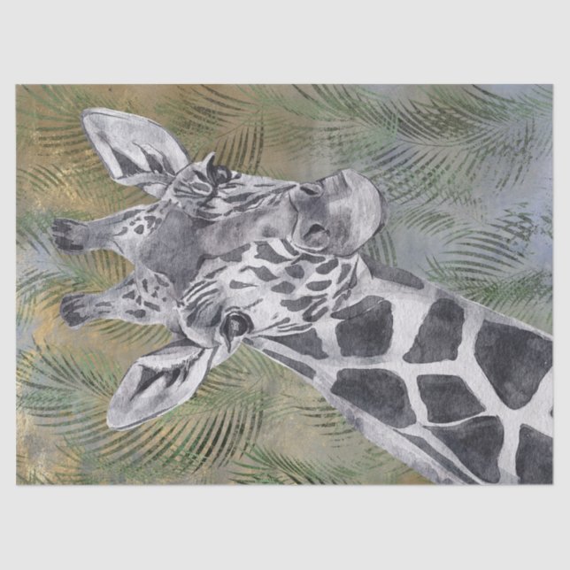Papier Mousseline Aquarelle Giraffe (Recto)