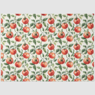 Papier Mousseline Aquarelle Heirloom Motif de tomate