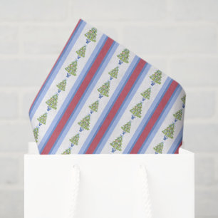 Papier Mousseline Aquarelle Mahjong Christmas Tree