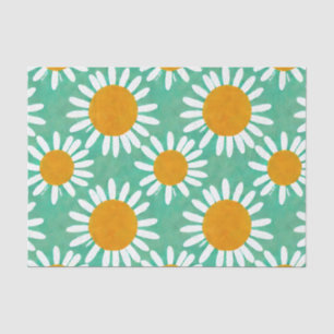 Papier Mousseline Aquarelle marguerites Art folklorique inspiré