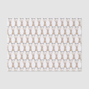 Papier Mousseline Aquarelle mignonne Lapin Lapin Lièvre Pâques Flora