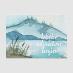 Papier Mousseline Aquarelle moderne Nature Commençons l'aventure