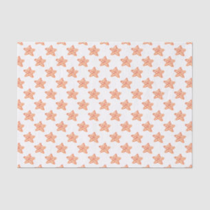 Papier Mousseline aquarelle orange étoile de mer