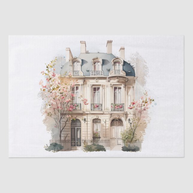 Papier Mousseline Aquarelle Paris Home (Recto)