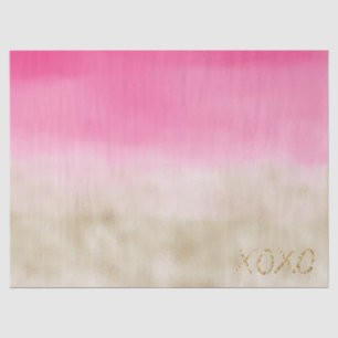 Papier Mousseline Aquarelle rose Glam Gold Tie Dye XOXO Parties scin