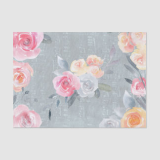 Papier Mousseline aquarelle rose sur bleu vieil album texture