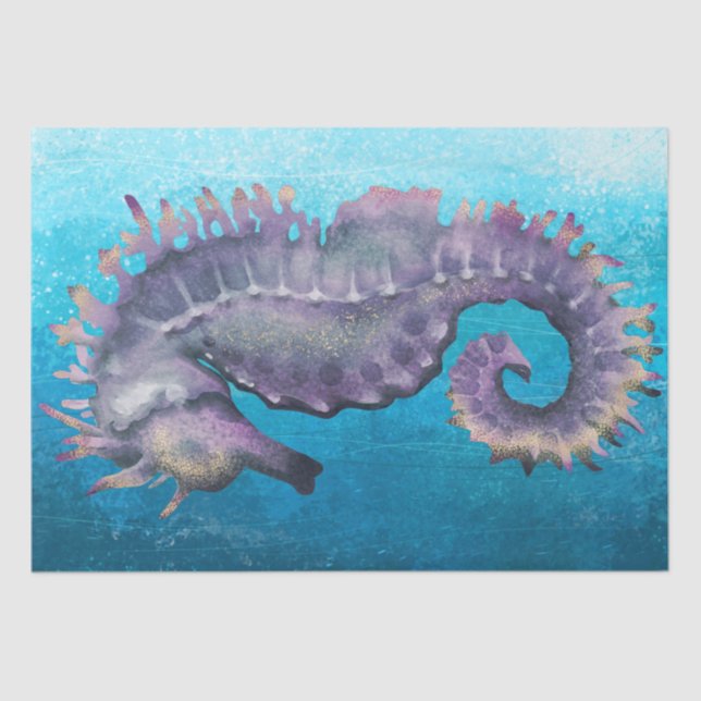 Papier Mousseline Aquarelle Sea Horse (Recto)