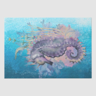 Papier Mousseline Aquarelle Sea Horse